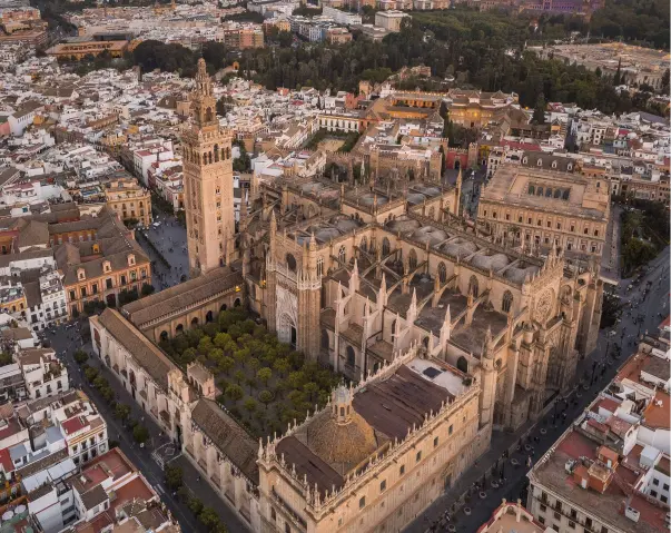 aerial view of the cathedral of seville in andaluc 2025 02 09 16 03 48 utc